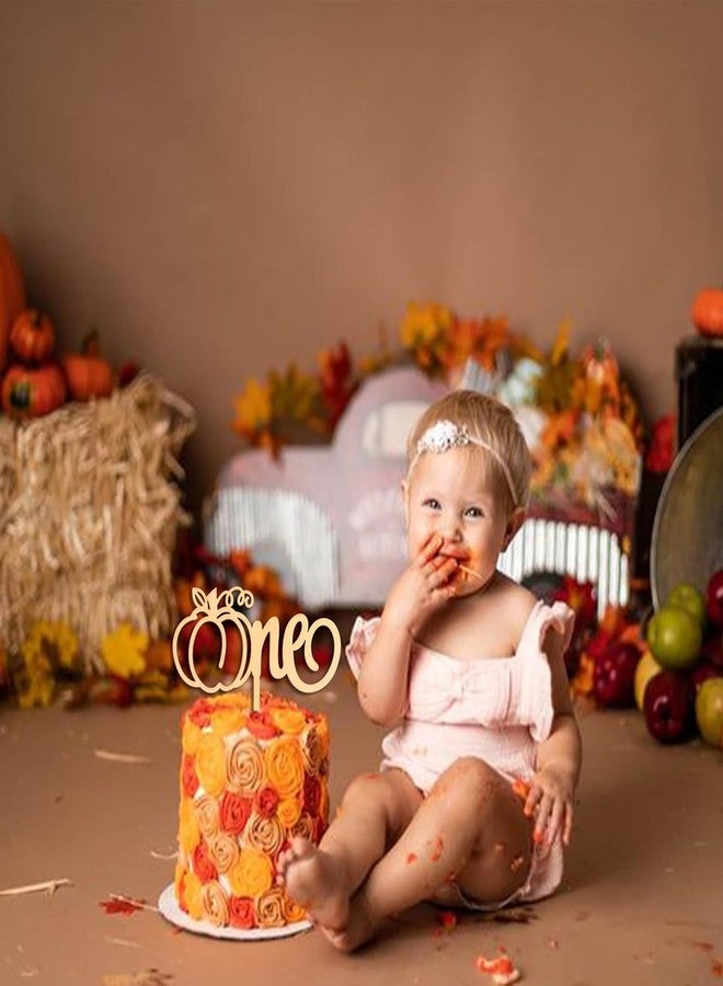 Cliths Little Pumpkin Wooden Cake Topper - First Birthday Halloween Theme Cake Decoration, Wooden One Cake Topper for 1st Birthday Party - Image 4